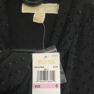 Michael Kors Black Textured Top